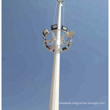 20m 25m 30m hot dip galvanized steel high mast light pole for square lighting